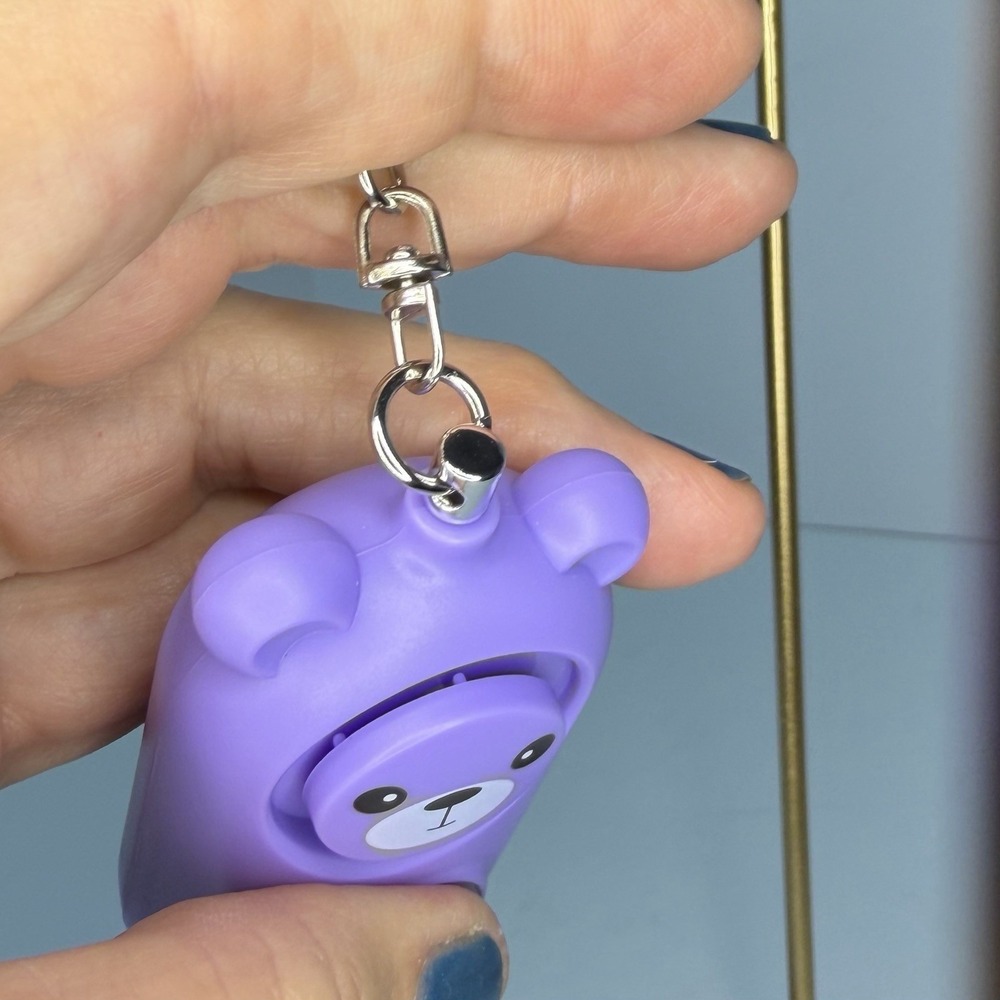 Personal Alarm Flashlight 130dB Rechargeable Looks Like Ordinary Bag Charm - Picture 8 of 16